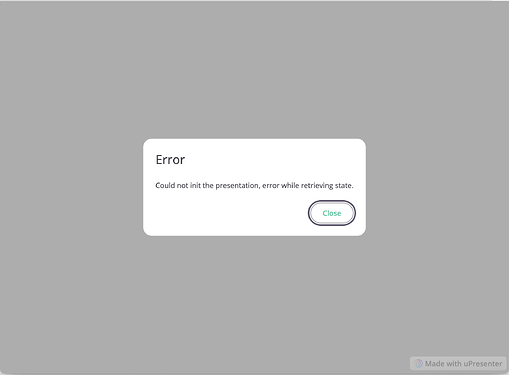 uPresenter_Blackboard_Error